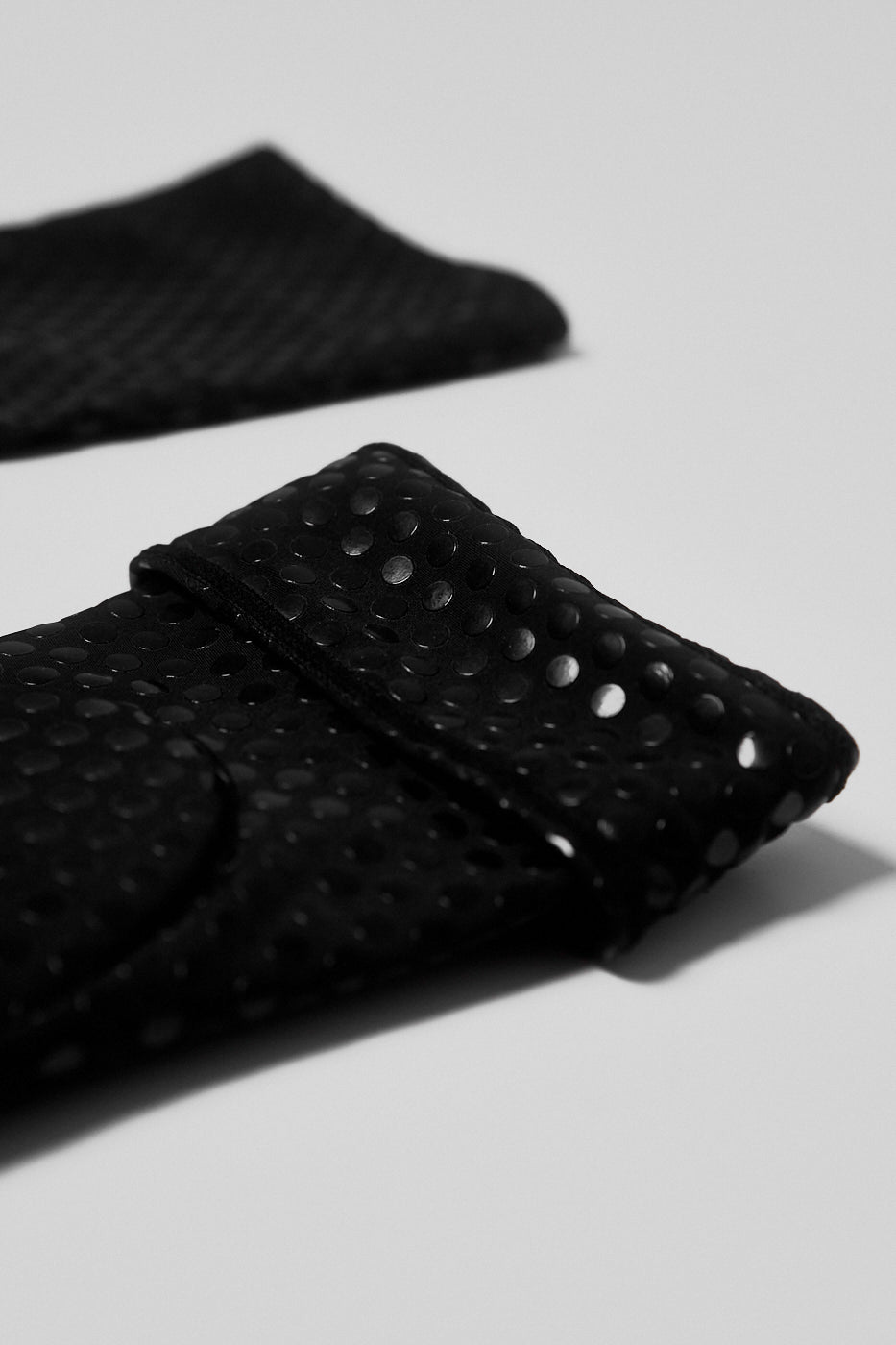 Sexy Black Grippy Sticky Thigh Highs Leggings with Knee Pads Divinity Polewear