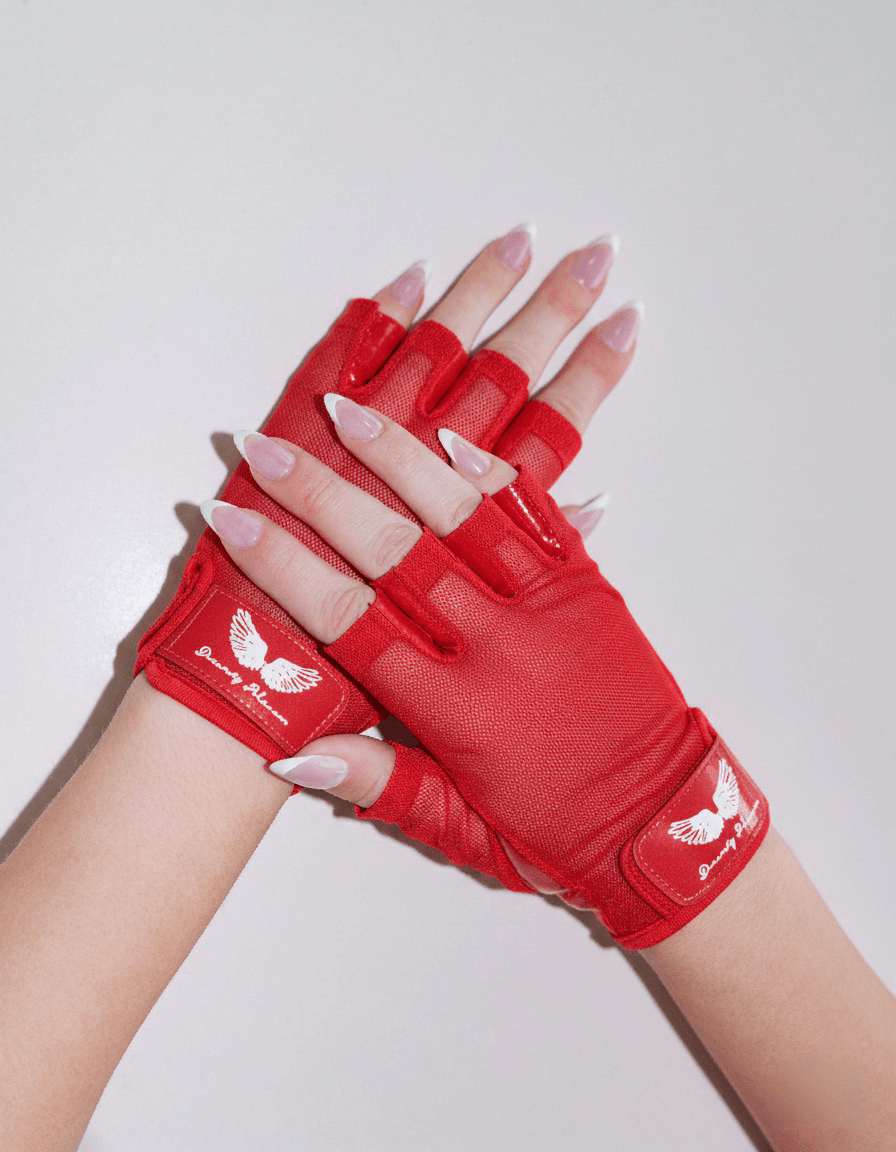 Mesh Grippy Gloves (Red) - Divinity Polewear