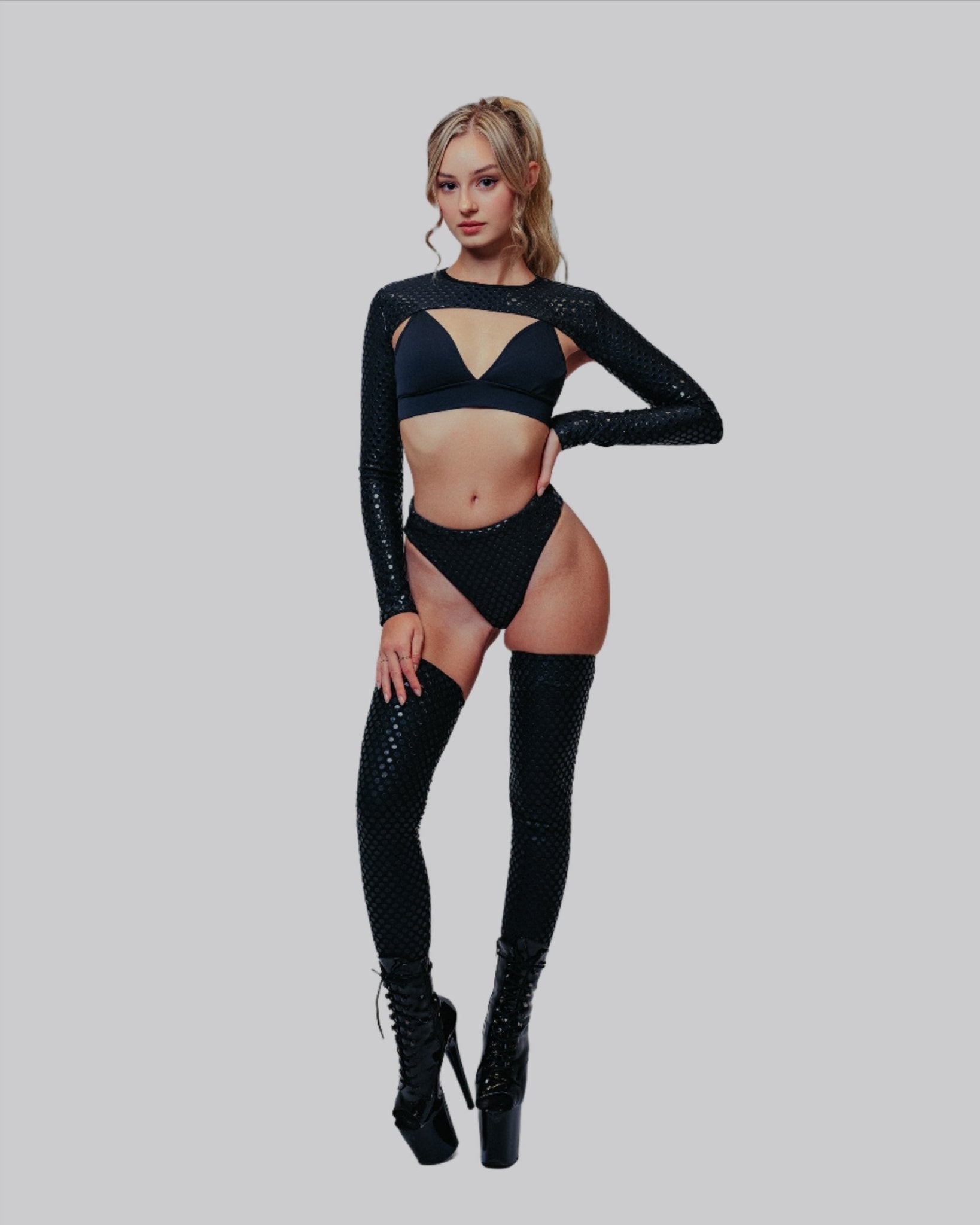 Grippy Sleeves (Black) - Divinity Polewear