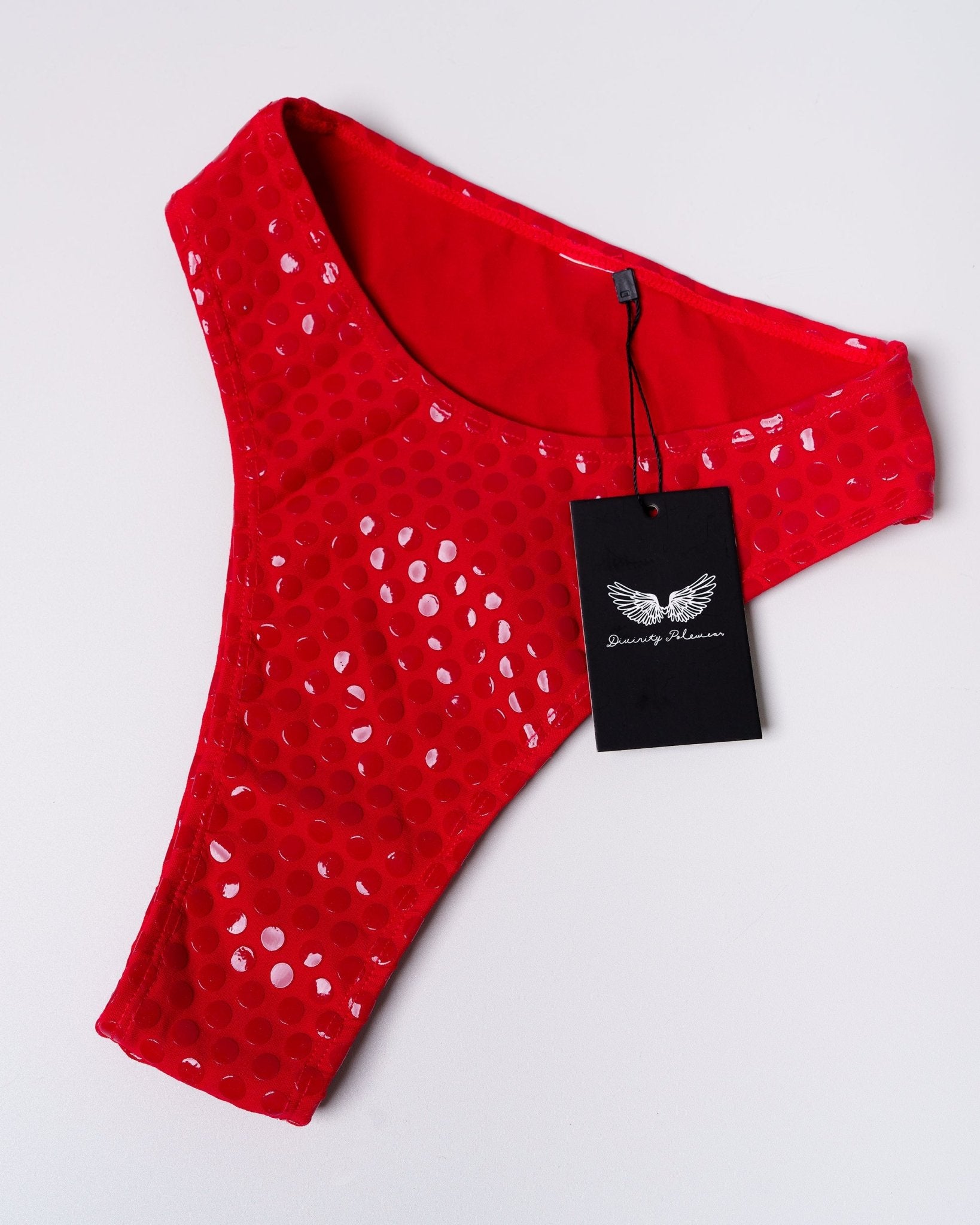 Grippy High - Cut Bottoms (Red) - Divinity Polewear
