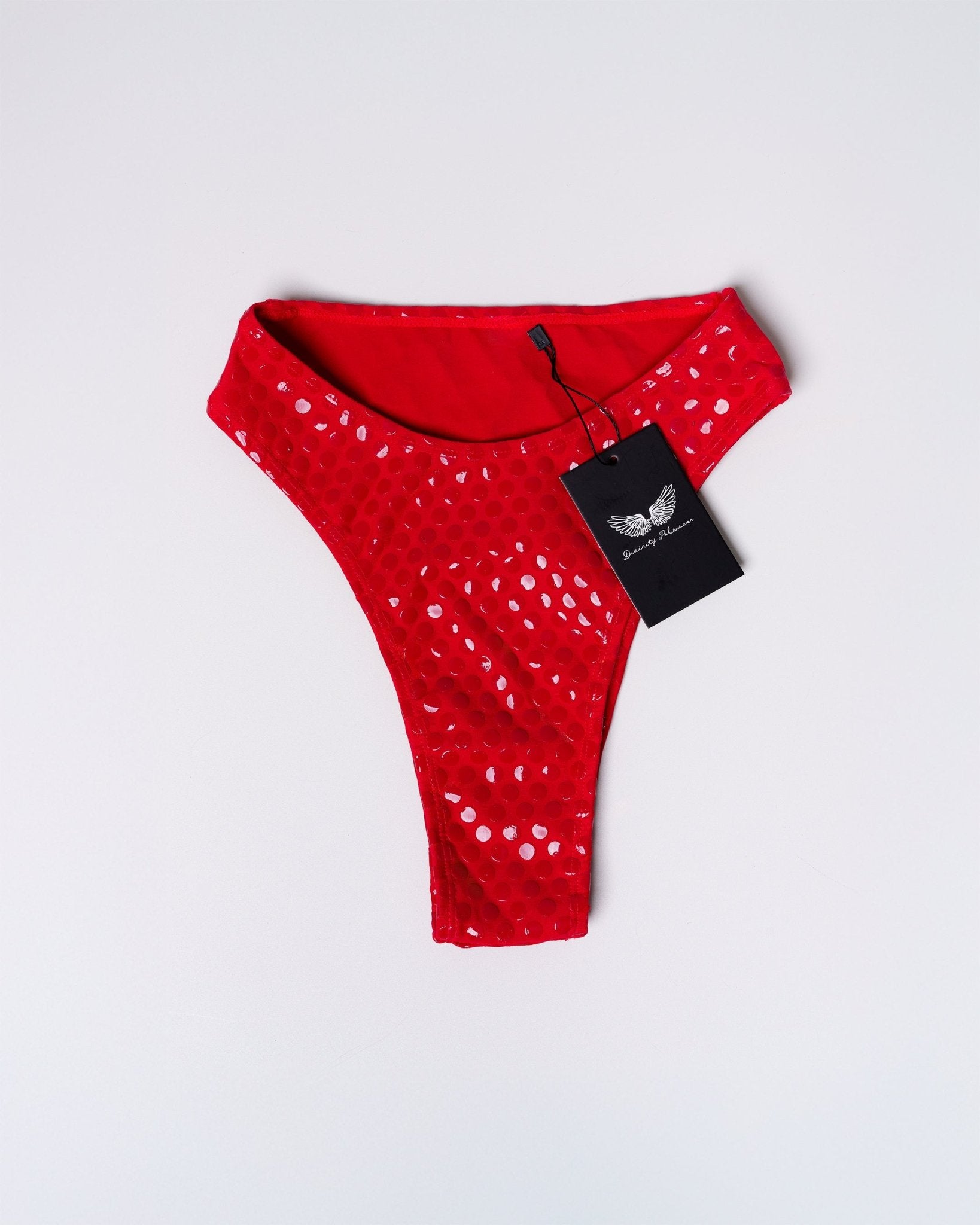 Grippy High - Cut Bottoms (Red) - Divinity Polewear