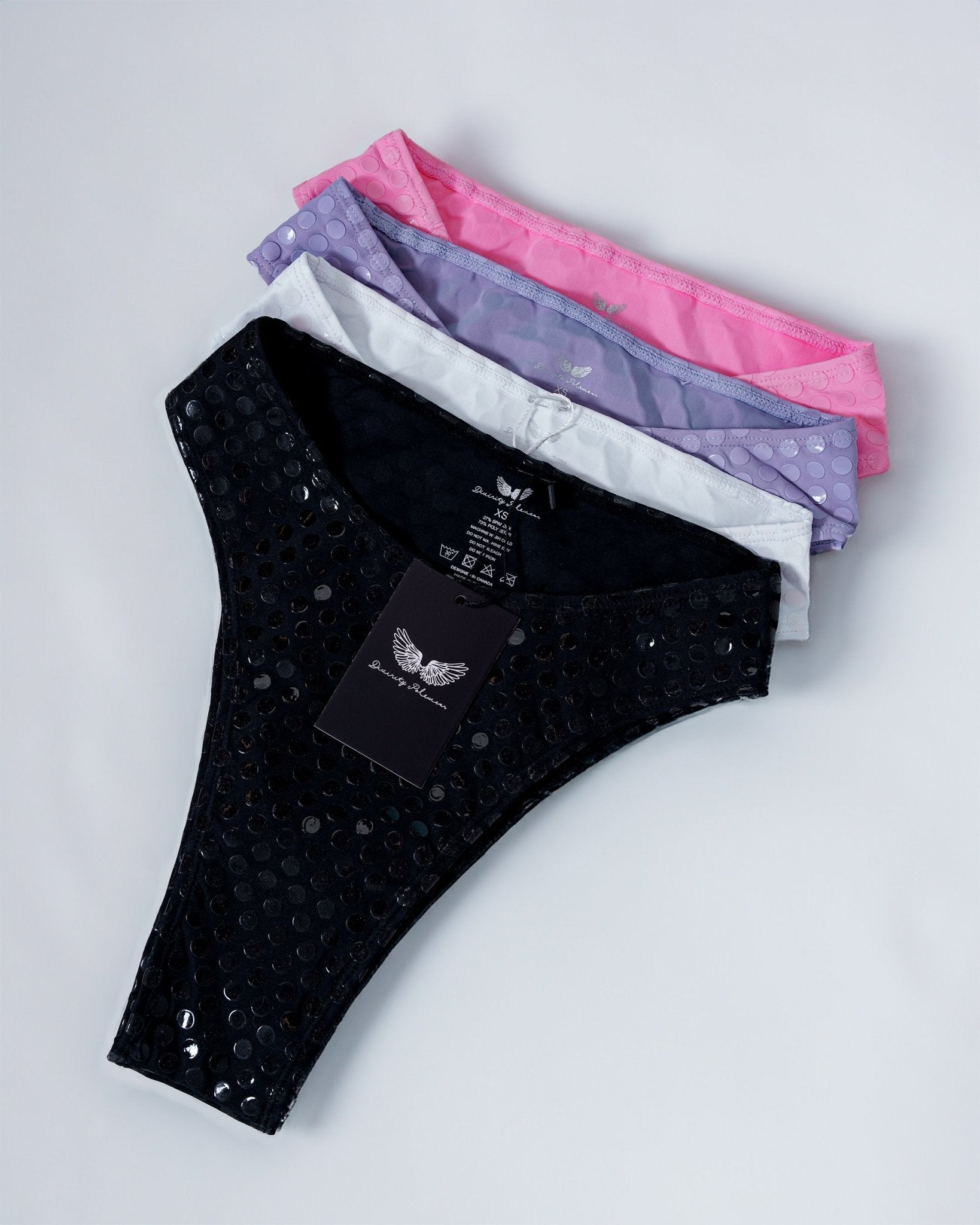 Grippy High - Cut Bottoms (Black) - Divinity Polewear
